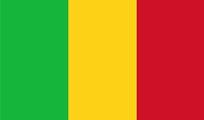 Flag of Mali: Vertical tricolor of green, yellow, and red.
