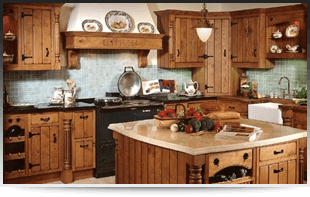 Custom cabinets in the kitchen