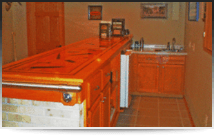 Custom cabinets in the kitchen