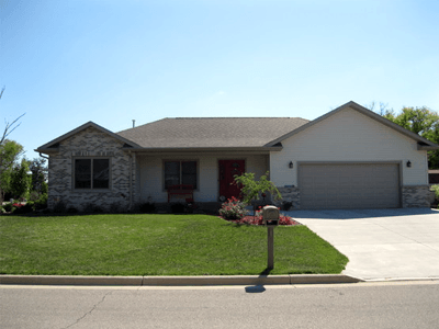 An outside view of a residential building
