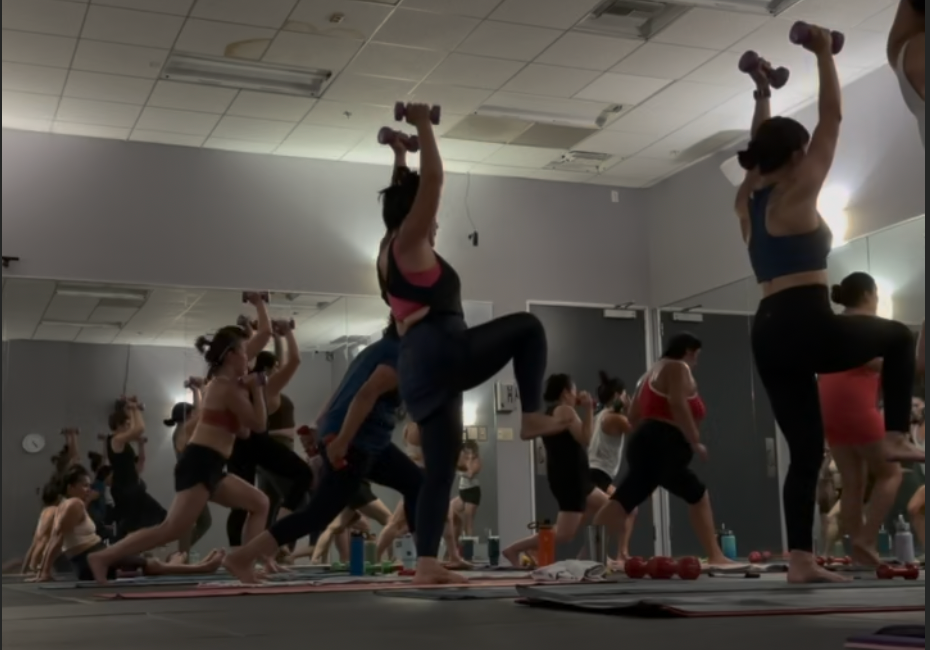 Hot Pilates with bands and weights at Balance Yoga Center