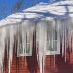 icicles and ice dam