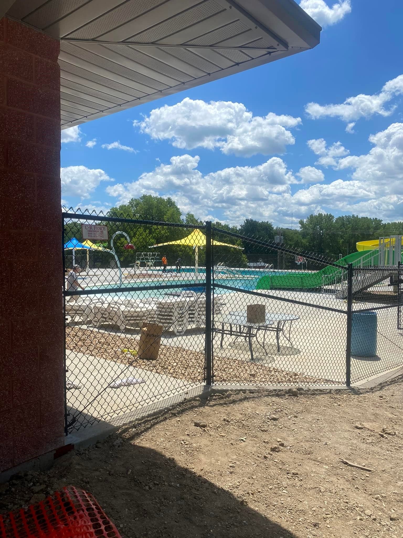 Chain link fence private property