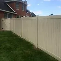 Beige privacy fence