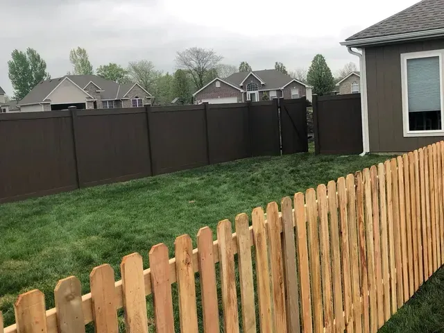 Private wood fence
