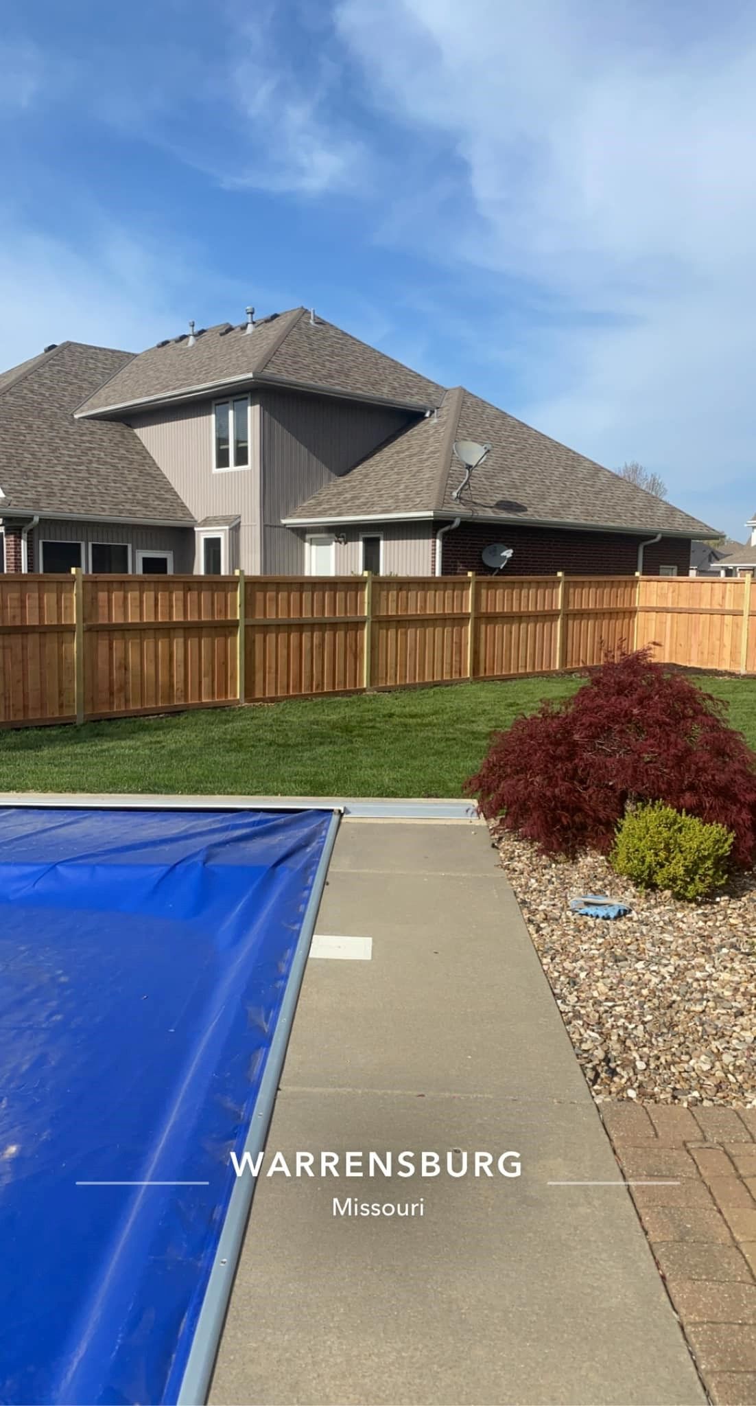 Residential wood fence