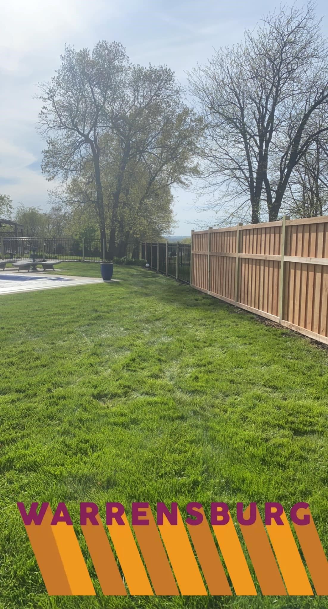 Wood fence for ranch