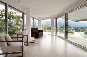 Large glass windows