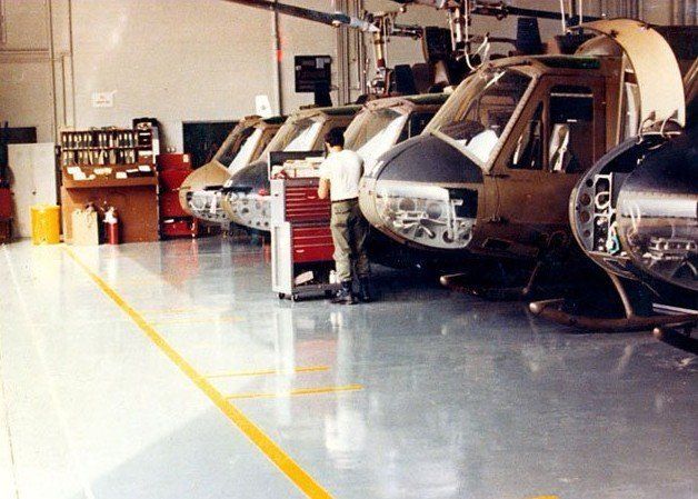 epoxy and chemical resistant aircraft hangar floor system