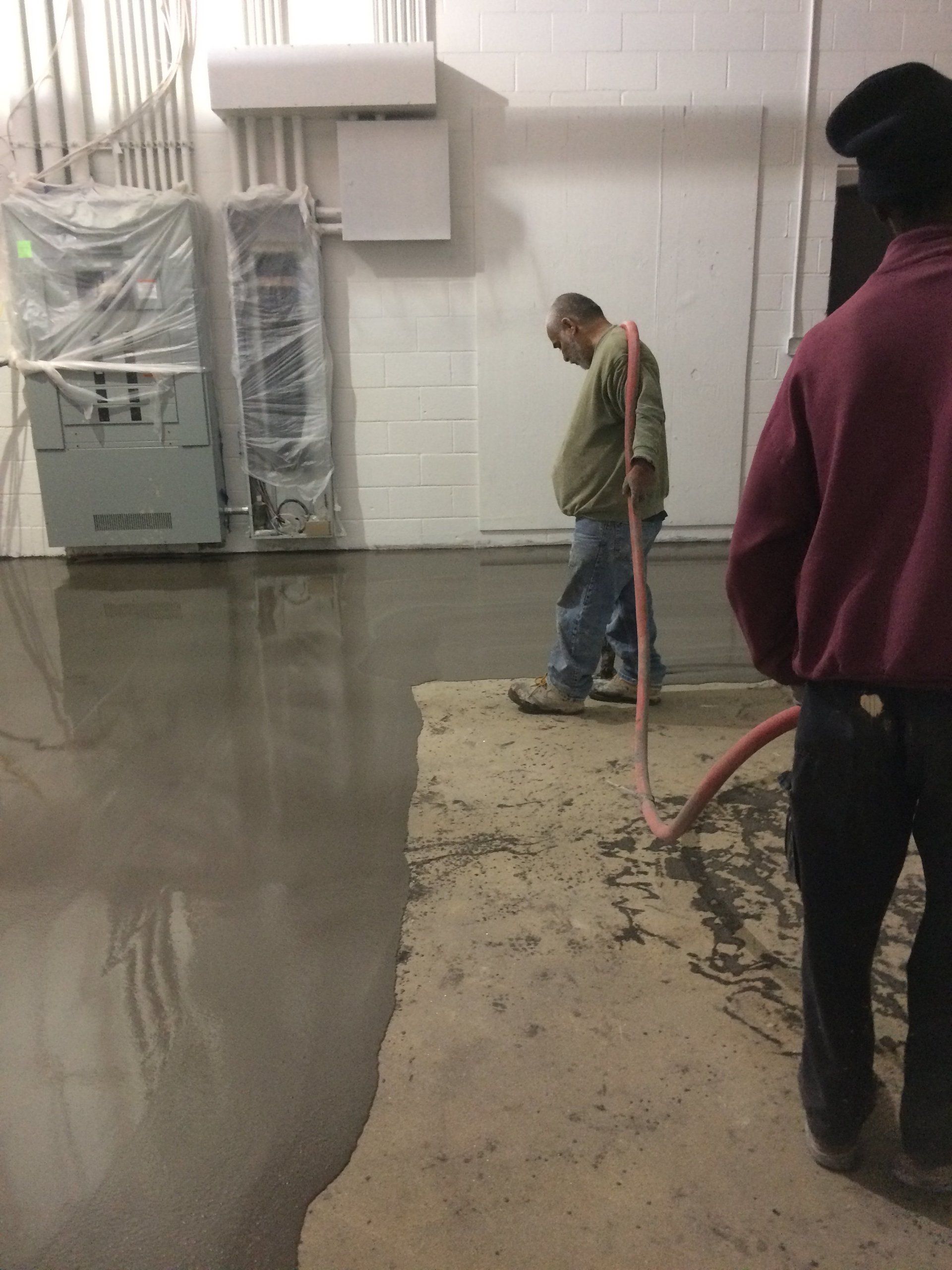 ARDEX engineered cement floor topping; concrete floor restoration