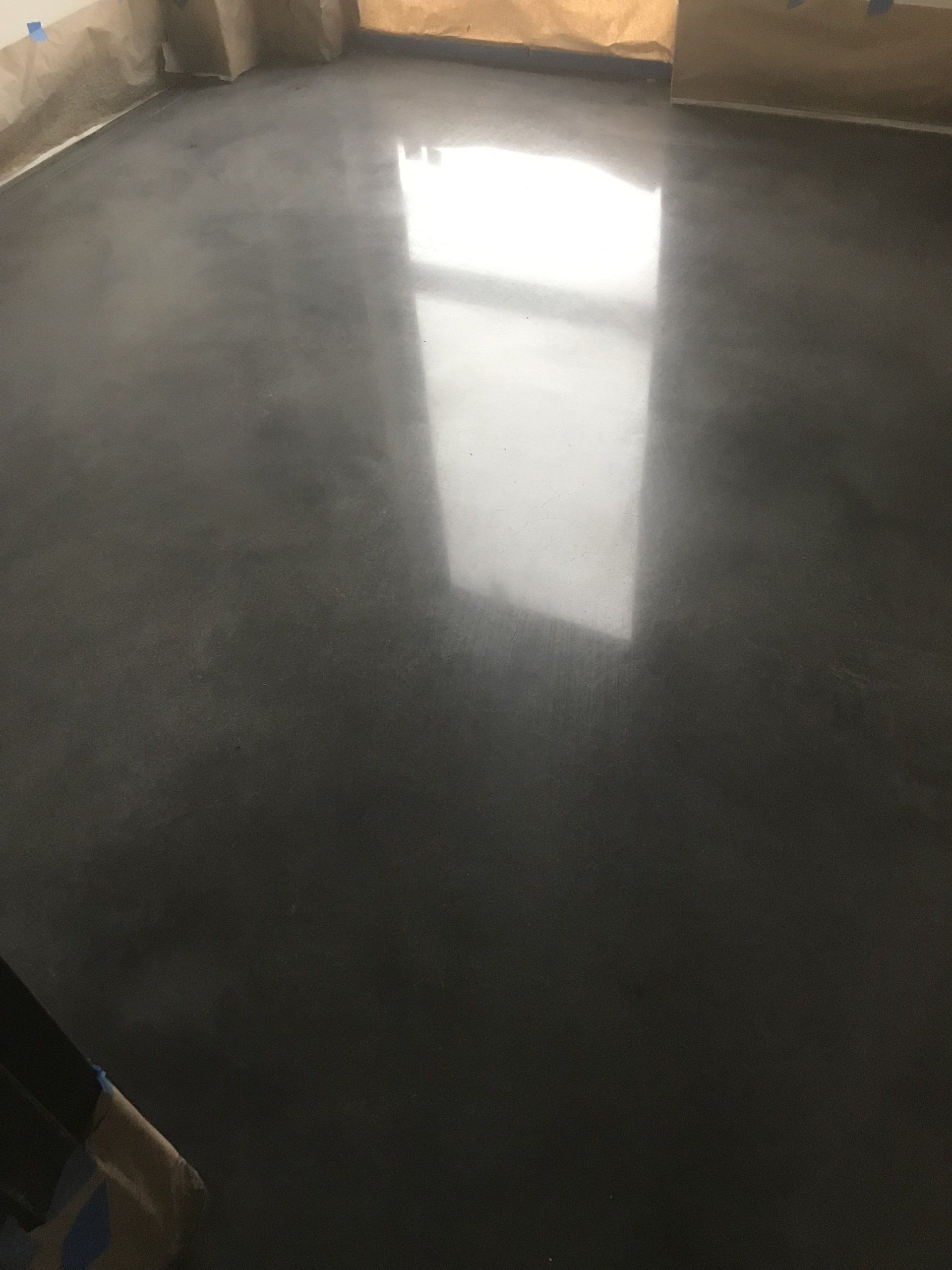diamond polished concrete floor with densifier, dust-proofer and stain inhibitor