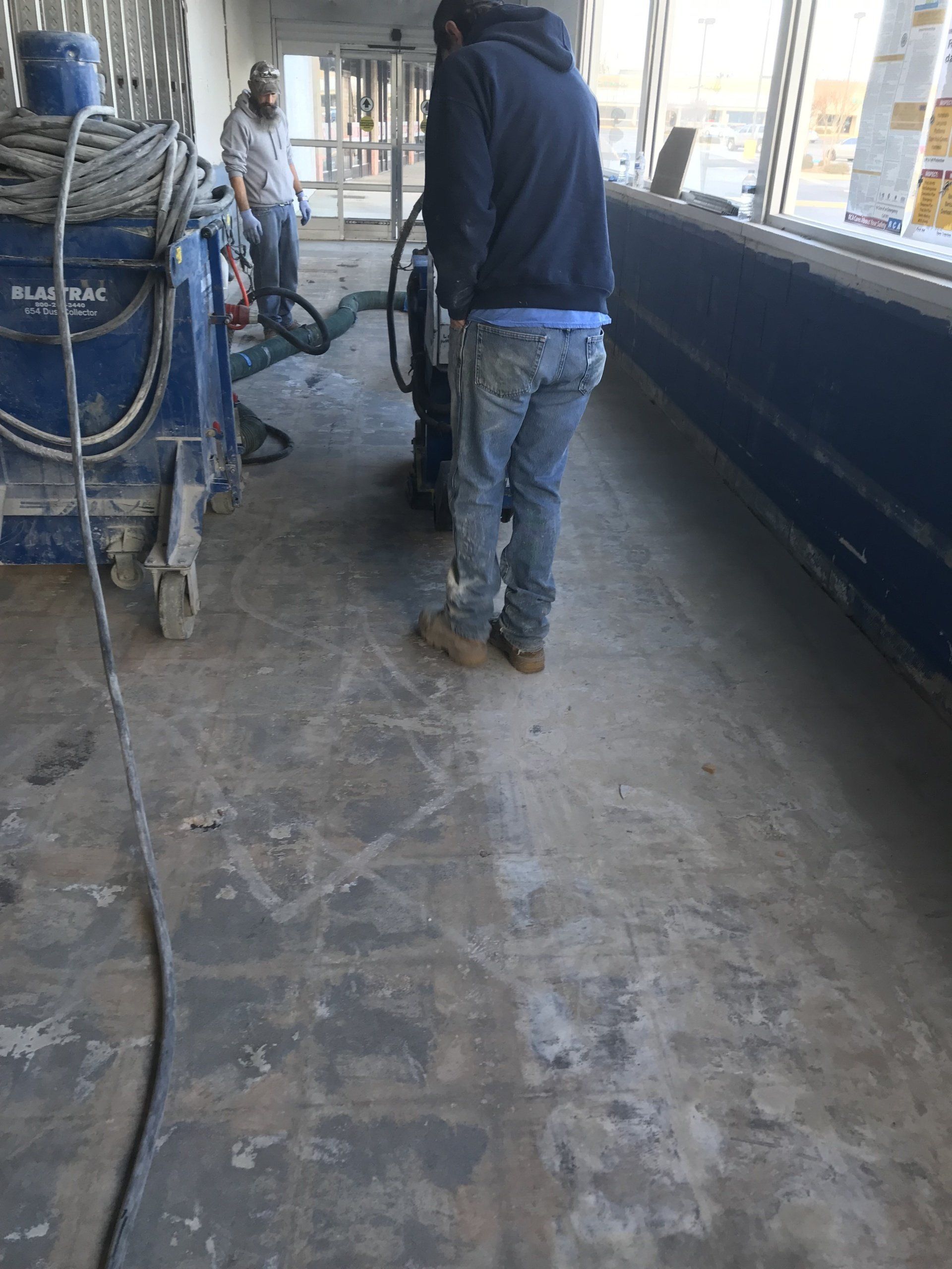 shotblasted and beadblasted concrete floors