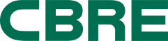 CBRE logo in green text.