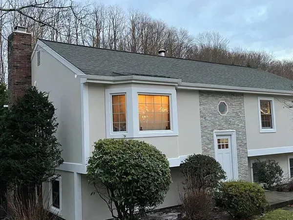 gray house stone wall