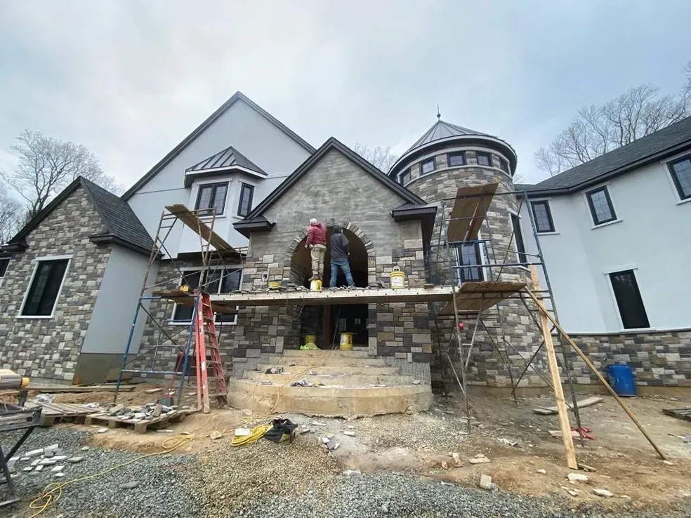 stonework walling mansion