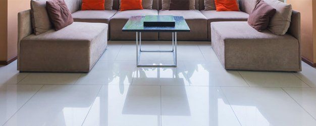 Ceramic tile floor