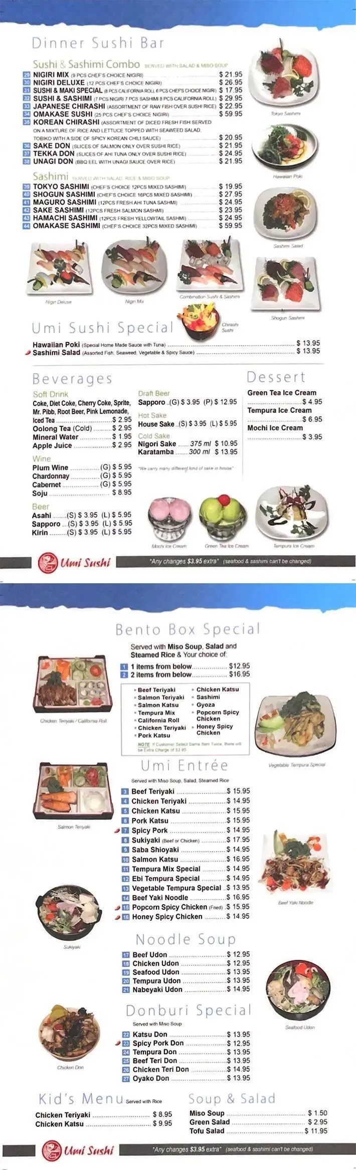 Dinner Menu