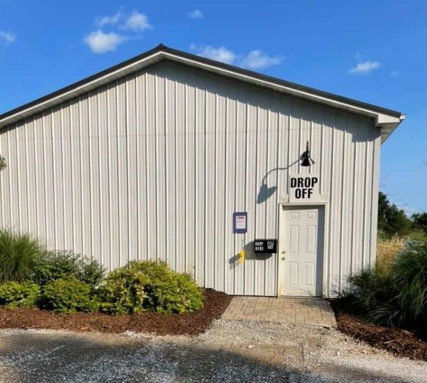 White building with