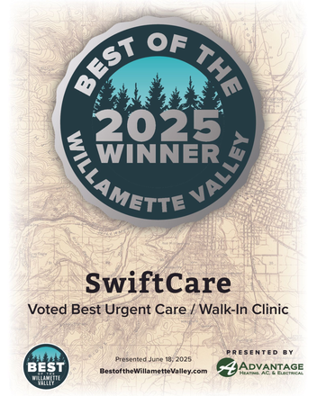 Swiftcare was voted best urgent care walk-in clinic in the williamette valley in 2025