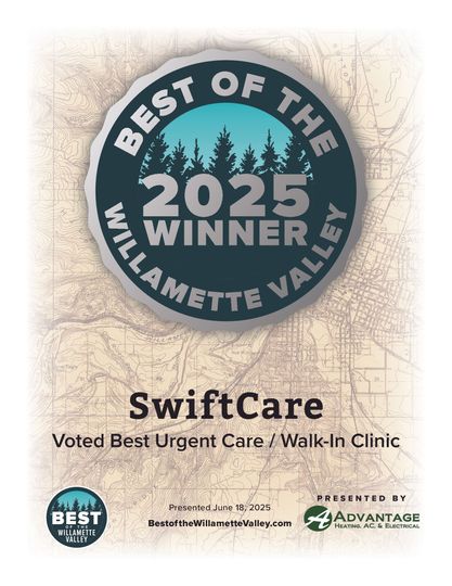Swiftcare was voted best urgent care walk-in clinic in the williamette valley in 2025