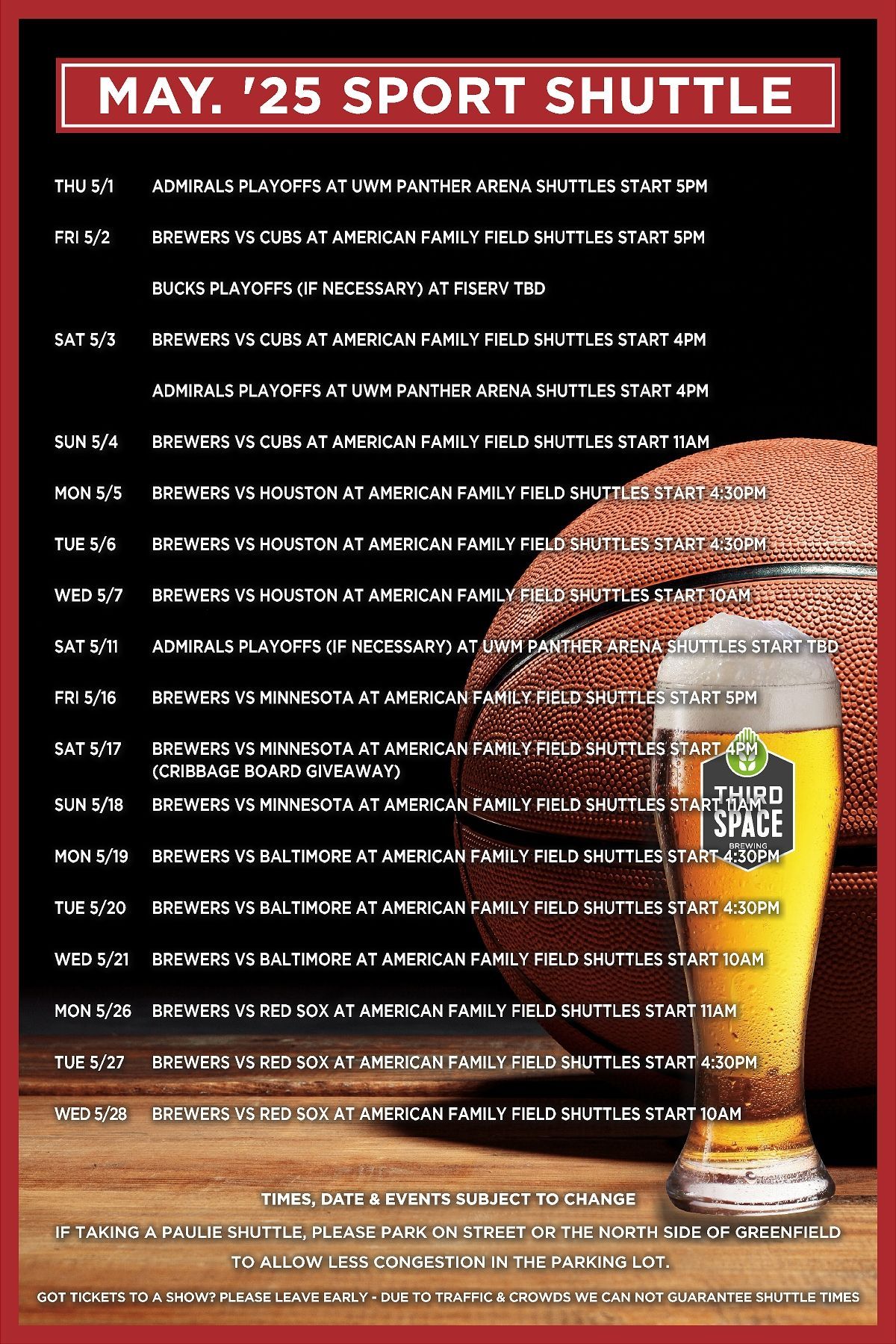 May '25 Sports Shuttles