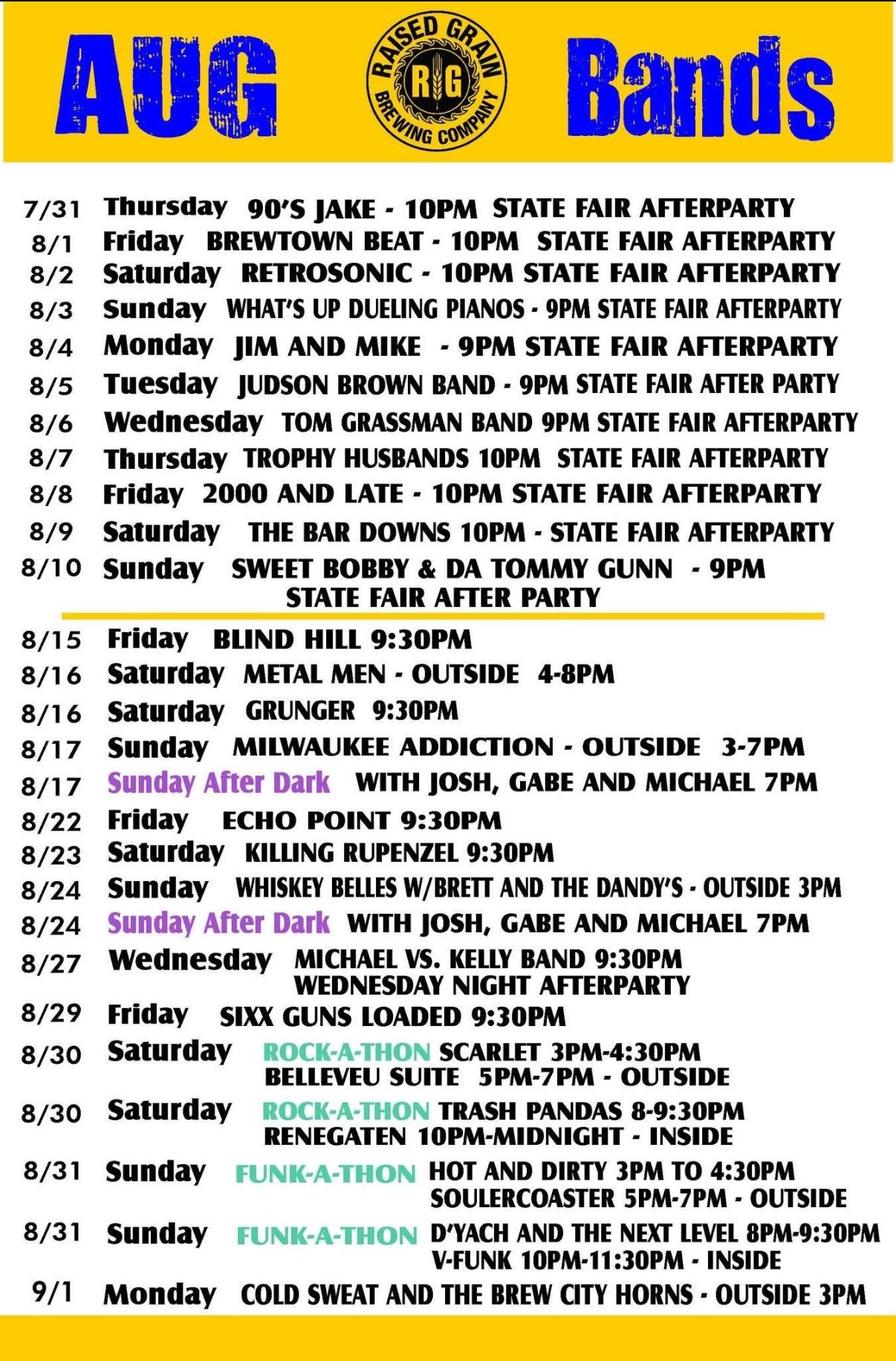 Black Husky Brewing - Aug Bands