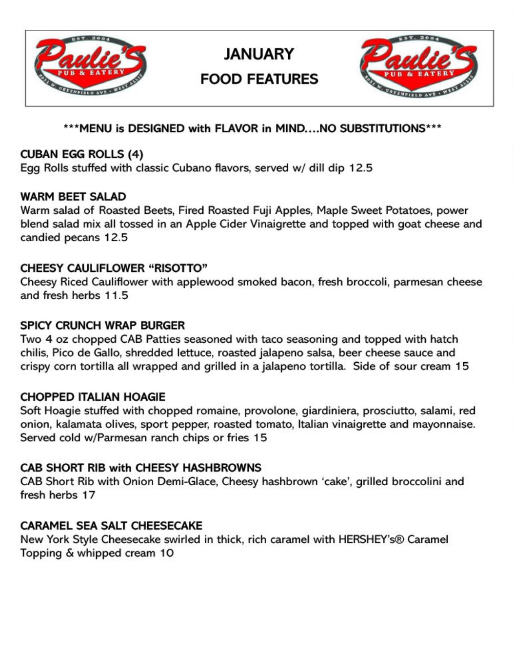 January Food Features 2026January Food Features 2026