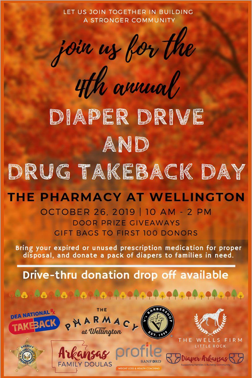 Drug Takeback Day and Diaper Drive poster