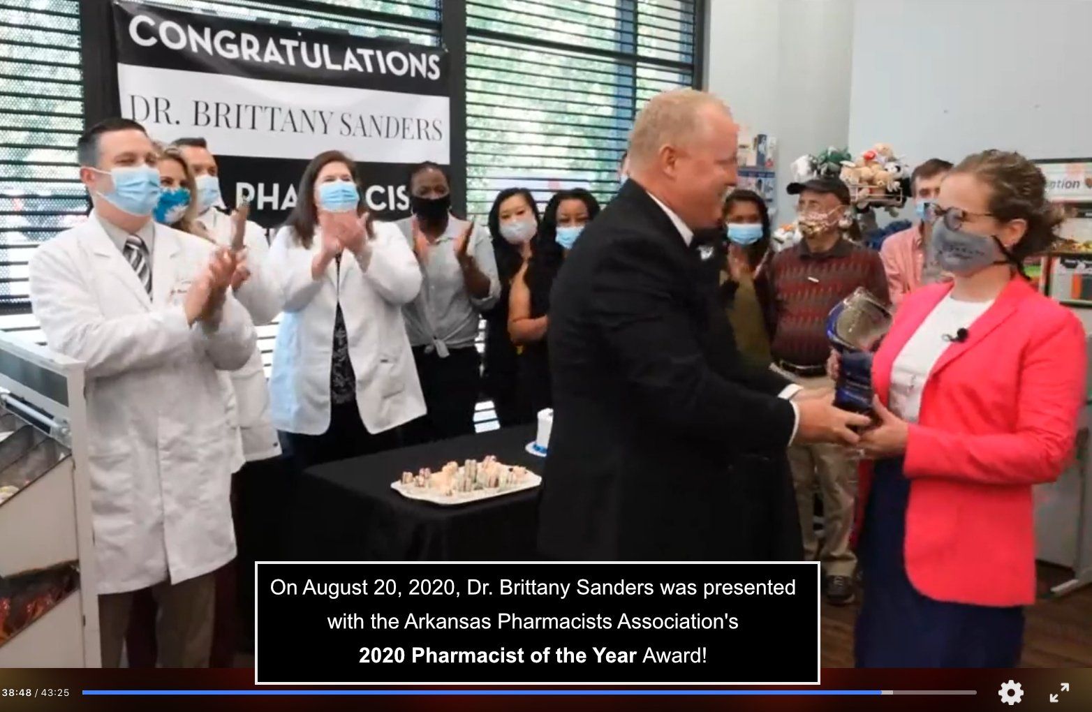 Dr. Brittany Sanders awareded 2020 Pharmacist of the Year