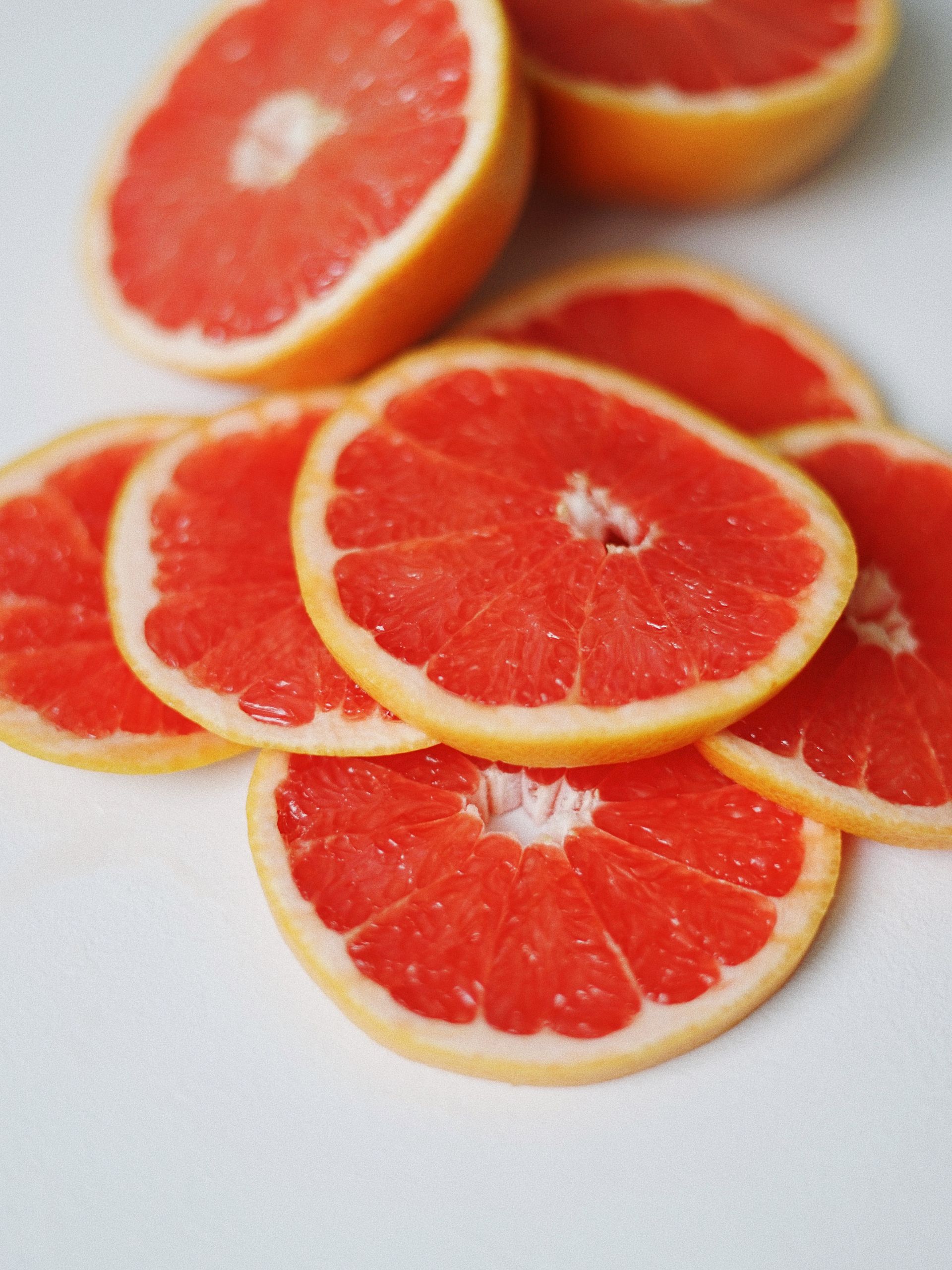 slices of grapefruit