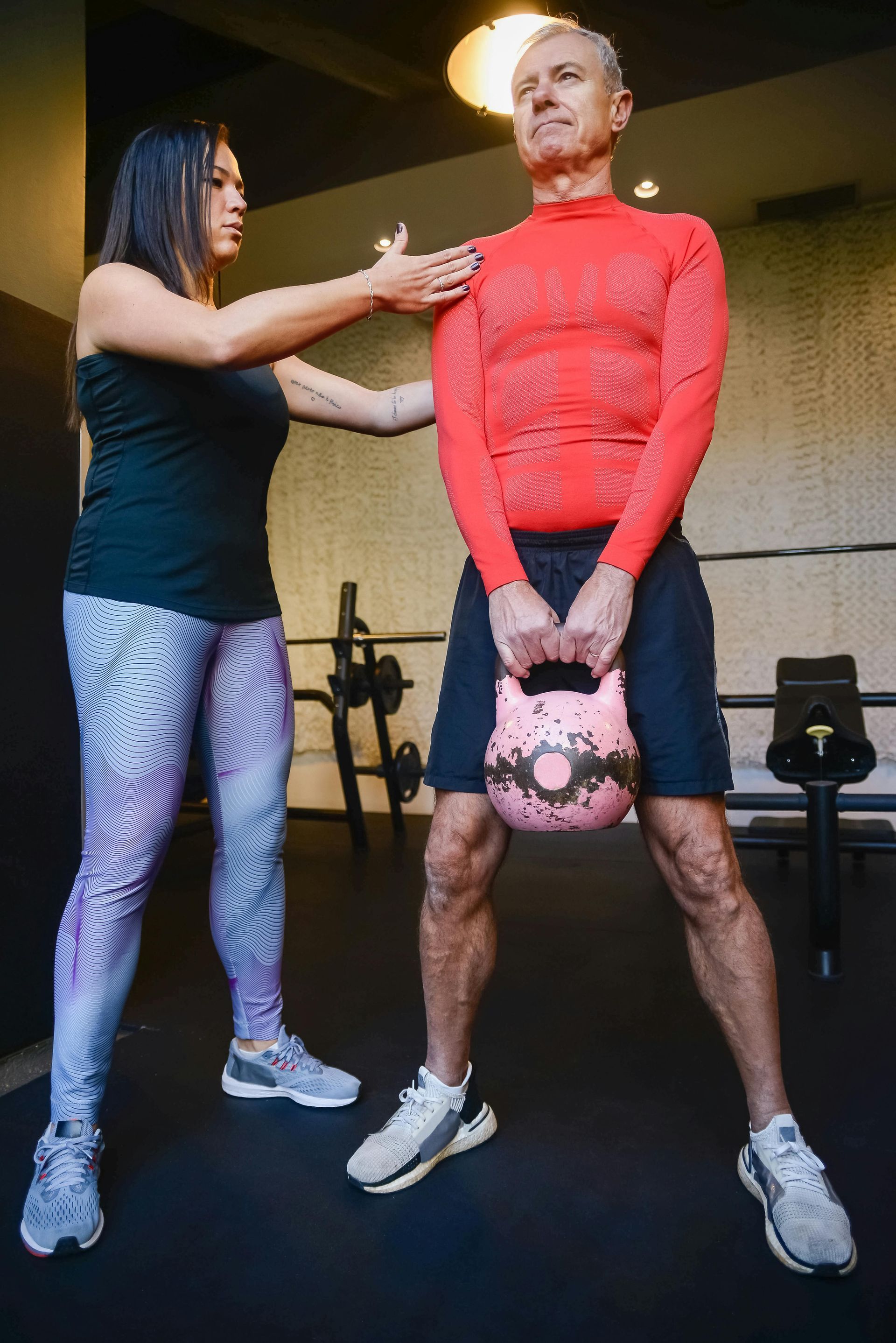 Strength training with a trainer