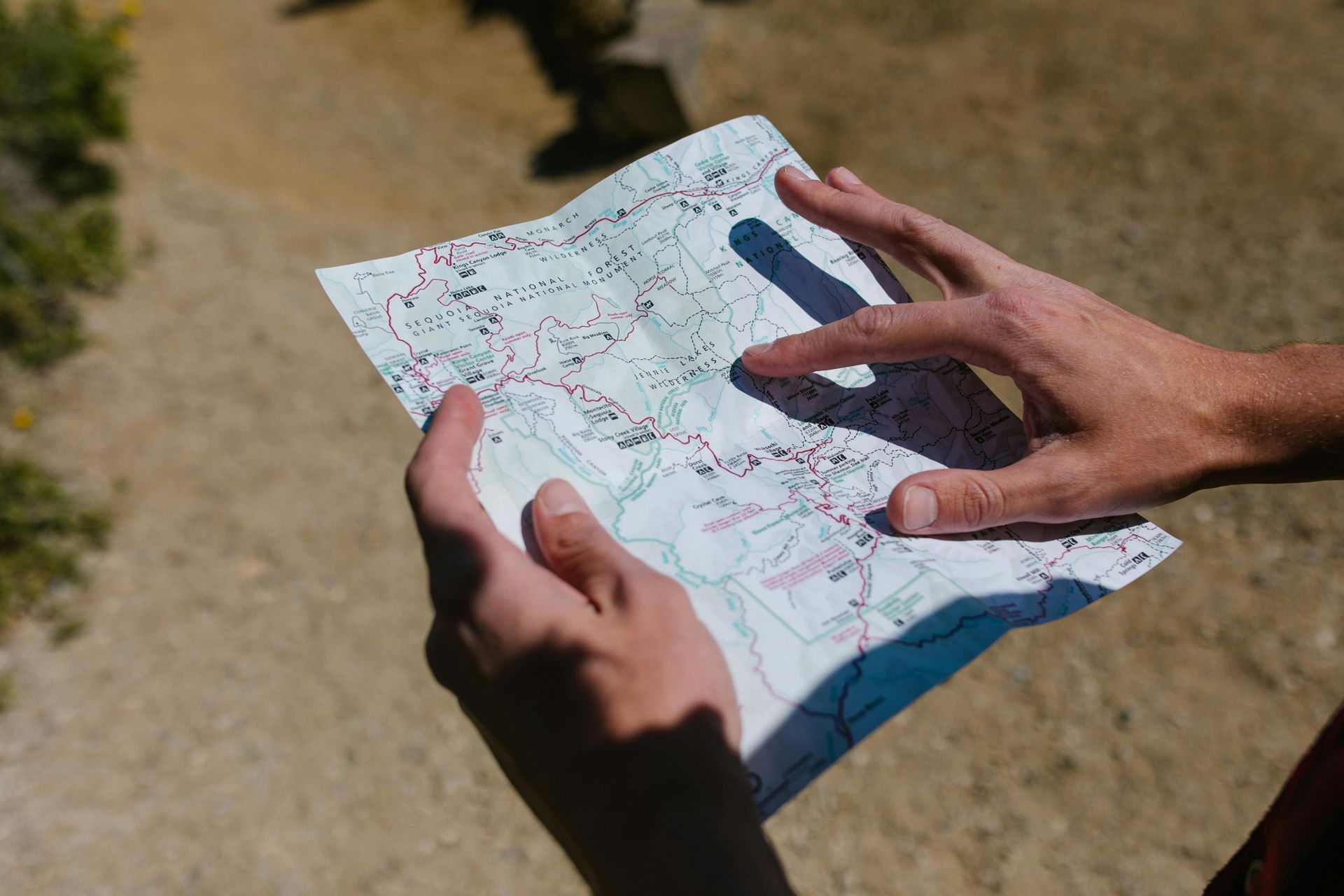 Orienteering involves a map and a compass.