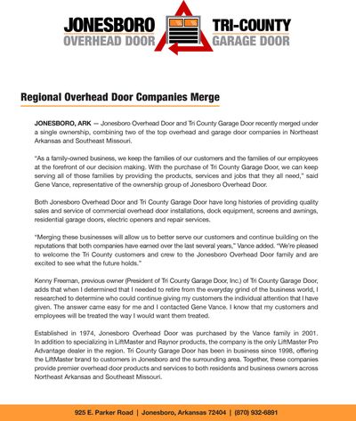 Jonesboro Overhead Door | Garage Doors | Jonesboro, AR