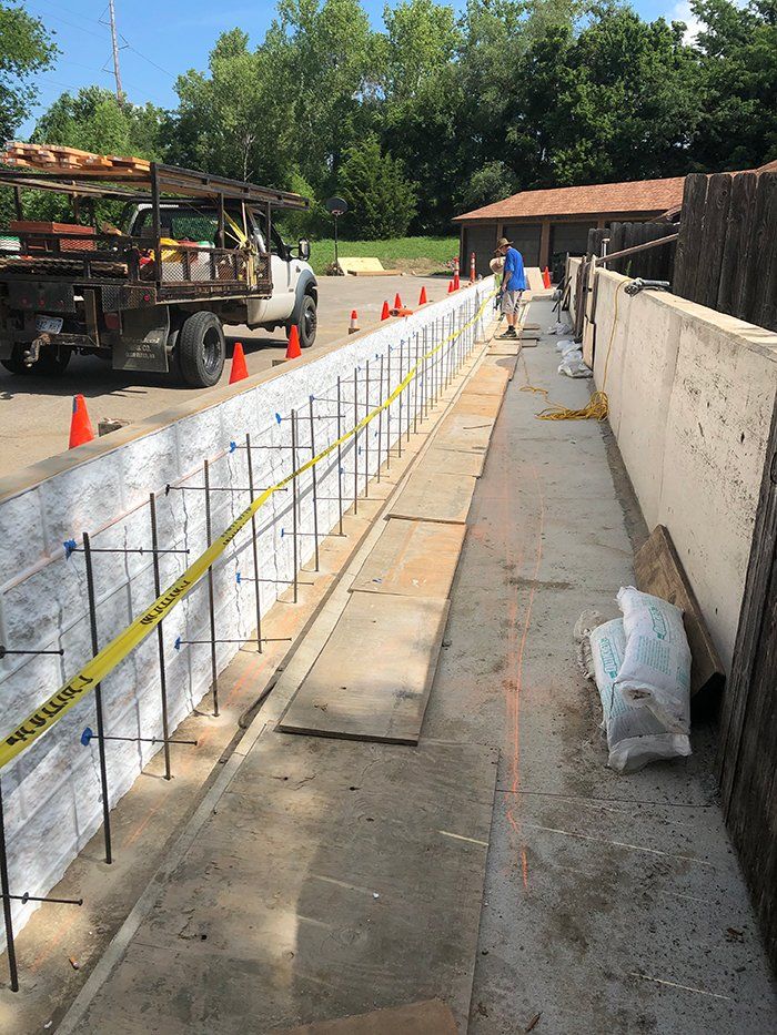 Poured concrete walls