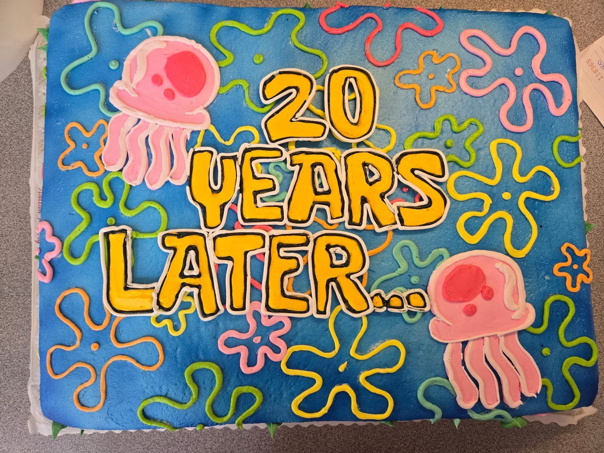 SpongeBob SquarePants themed cake