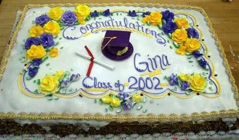 Graduation cake decorated with