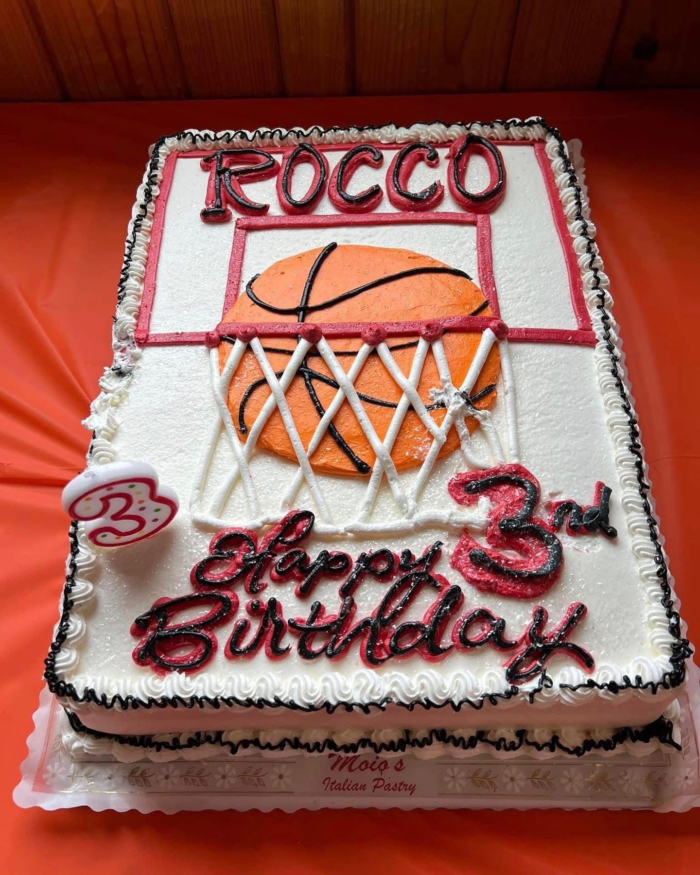 Basketball-themed birthday cake