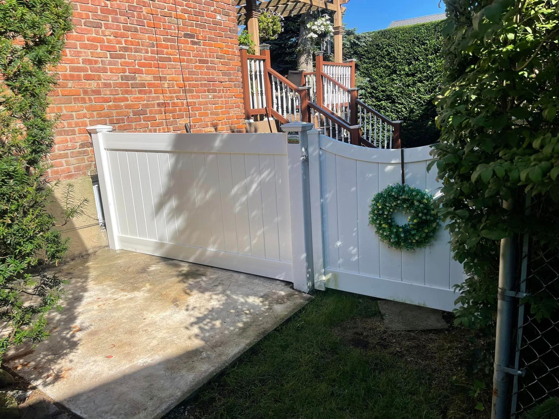 White door fence