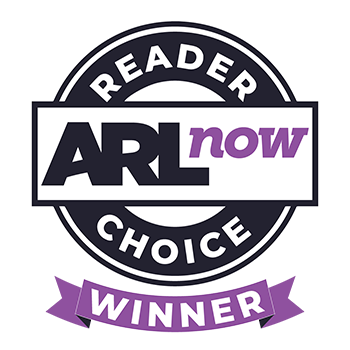 ARLnow Reader's Choice Winner badge in black, white, and purple