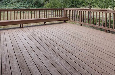 Spacious deck