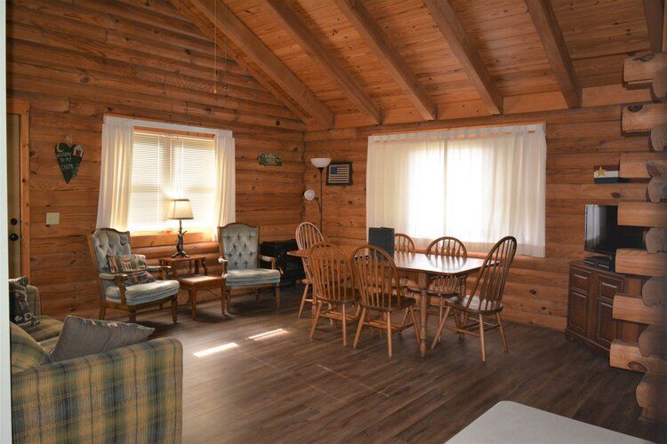 Oak cabin interior