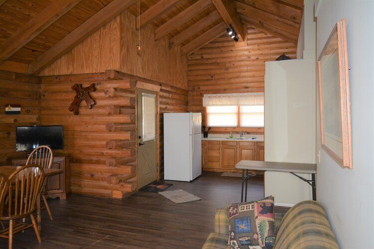 Oak cabin kitchen