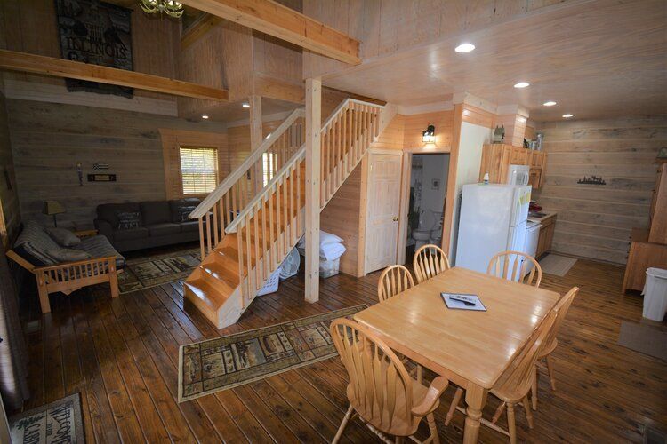 Log cabin interior
