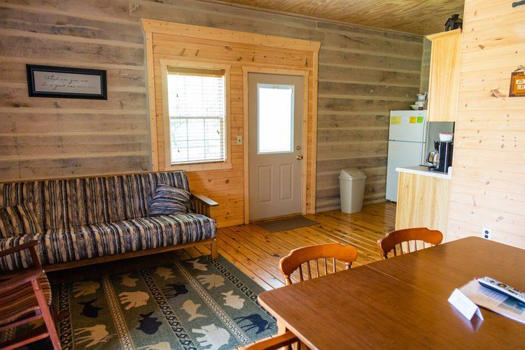 Log cabin interior