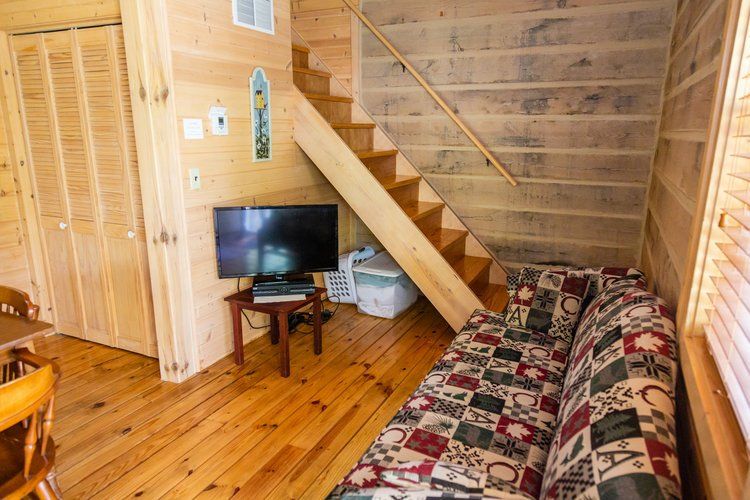 Log cabin interior