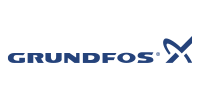 GRUNDFOS logo in blue on a white background