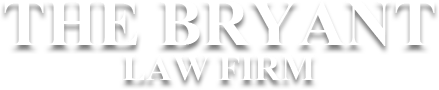The Bryant Law Firm logo in white with a shadow.