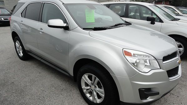Silver SUV parked in a car lot, front-left view
