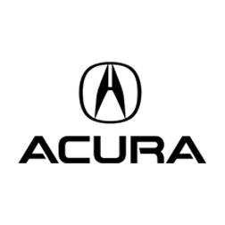 Acura logo in black on a white background