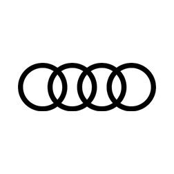 Four interlocking black rings on a white background, resembling the Audi logo